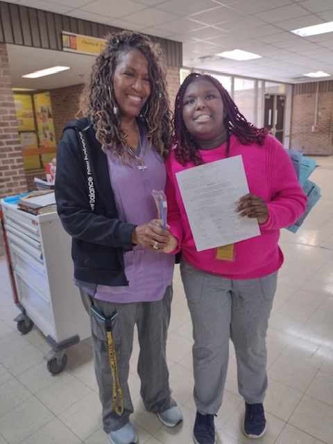 Student and nurse 